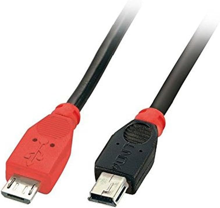 1m USB OTG Cable - Black, Type Micro-B to Mini-B (31718)