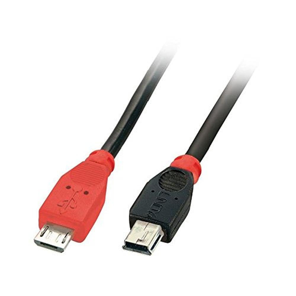 LINDY kabel USB OTG 1 m - czarny, typ Micro-B do Mini-B