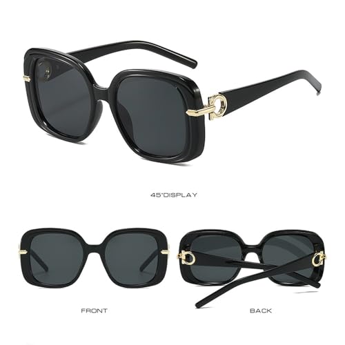 Womens Sunglasses Trendy Square Oversized Frame Sunglasses for Women Driving Outdoor Sun Glasses2