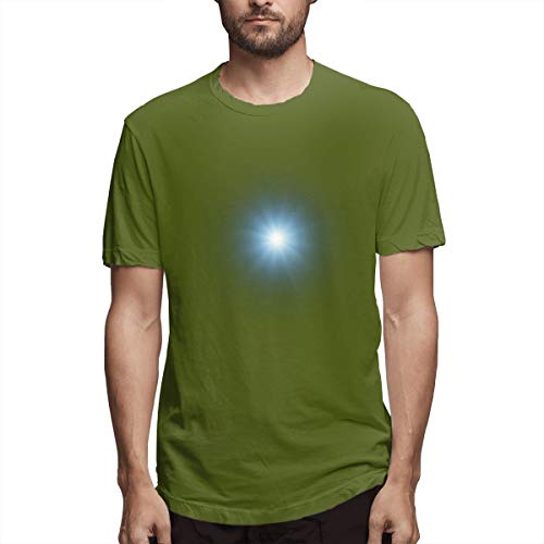 angwenkuanku Camisa Bombilla de Dibujos Animados Camiseta Casual de algodón para Hombre