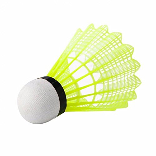 Bluelans Badminton Shuttlecocks, 6Pcs Nylon Yellow Shuttlecocks Indoor Outdoor Sports Exercise Badminton Balls with Great Durability - Thumbnail 4