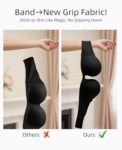 Image of Upushall Strapless Push Up Bras for Women Padded Deep Plunge U Shape Halter Non Slip Seamless Bra