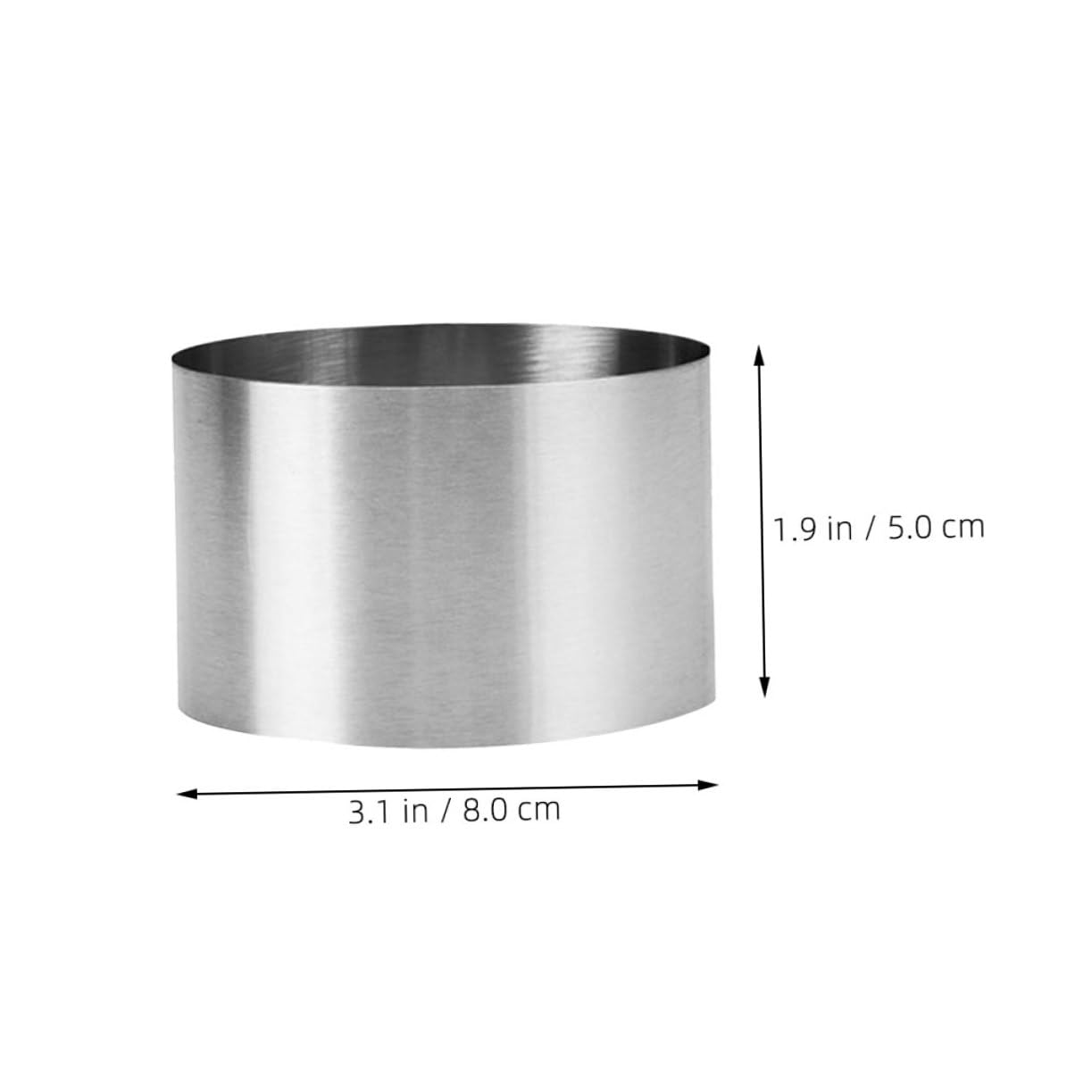 Aros Redondos para Hornear de Acero Inoxidable, 8 Piezas