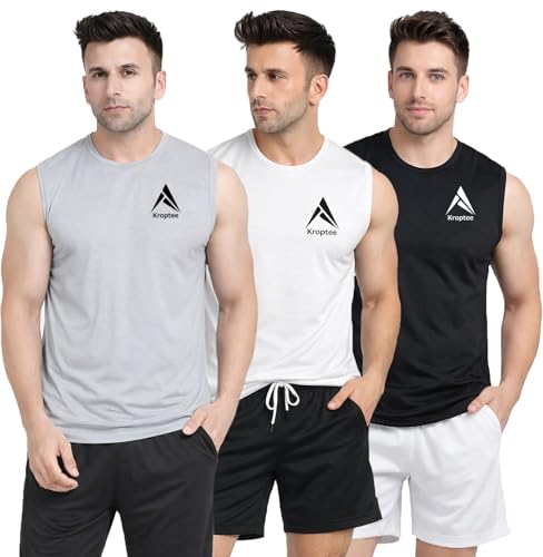 Image of Stylish Vest for Men | Vest for Boys - Perfect for Gym Workouts,| Men's Tank Top Regular fit|Cotton Combo Pack of 3 Sports Vest