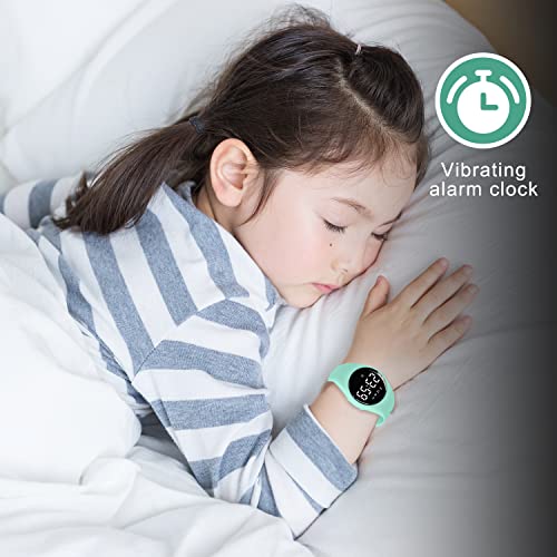 Image of Kids Watches for Girls Boys Digital Sport Watch with Step Counter Pedometer Vibration Alarm Clock, No App Waterproof Fitness Tracker Kids Watch Boys Girls Teens Students Ages 5-16