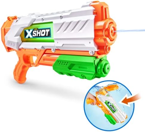 X-Shot Fast-Fill Water Blaster by ZURU, Watergun for Summer, XShot Squirt Gun Soaker (Fills with Water in just 1 Second!) Big Water Toy for Children, Boys, Teen, Men (Medium)