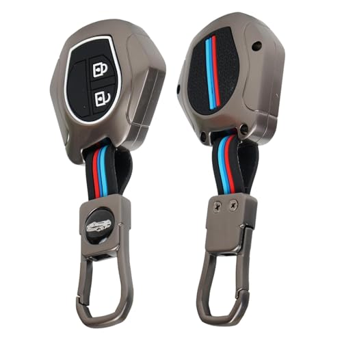 Image of BKN Luxury Metal Key Cover Compatible with Suzuki Swift | Ertiga | Wagonr | Celerio | Swift Dzire | Alto | Fronx | Breza | S Presso | Ignis 2 Button Remote Key