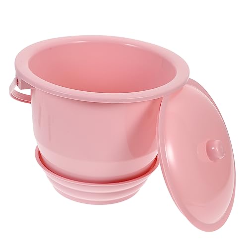 ORFOFE 1個 子供用 トイレ 携帯用 トイレ 小便器 バケツ チャンバー ポット 蓋付き プラスチック製 つばき 手持ち式 つばき 小便器 バケツ ポット つばき 蓋付き 小便 ポット 家