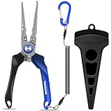 TRUSCEND Angelzange, Haken Lösezange, Hakenlöser Angelzubehör Multifunktionale Angeln Zangen Linie Cutter Angelschere, Aluminium/Edelstahl Angelzange Salzwasser, Angeln Geschenke für Männer
