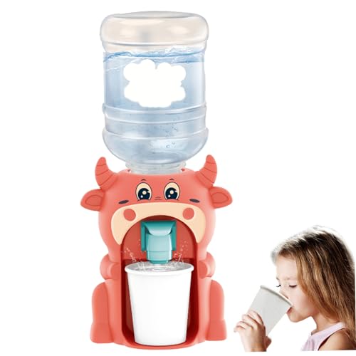 Mini distributeur d'eau en forme de vache, Simulation de dessin animé mignon, distributeur d'eau pour enfants, pour faire semblant jouer, accessoires maison...
