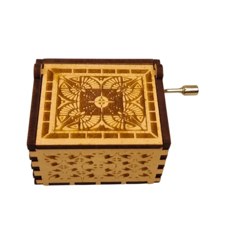 Image of Zesta Sunshine Wooden Musical Box Gift | Vintage Music Crank Mini Collectible for Girlfriend, Boyfriend, Husband, Wife | Unique Musical Gifts for Music Lovers | Classic Wooden Box