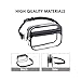 Small Clear Fanny Pack Waterproof Belt Bag Chest Pouch with Adjustable Strap Mini Waist Pack for Concerts, Sports, Travel(Black)