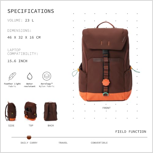 Image of Sidewalk 21L Laptop Backpack 15.6 Inch College Daily Carry | Water Resistant Easy Access Tech Slot Lightweight Nylon Padded Shoulder Straps Luggage Strap Side Bottle Pocket For Men Women
