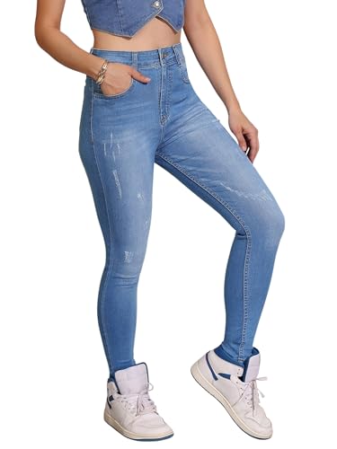 Image of Dolce Crudo Distressed High Rise Skinny Jeans for Women