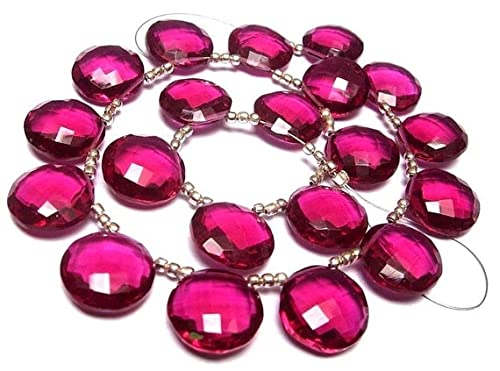 Quartz rubelite hot pink perles facettées pour un style bohème chic