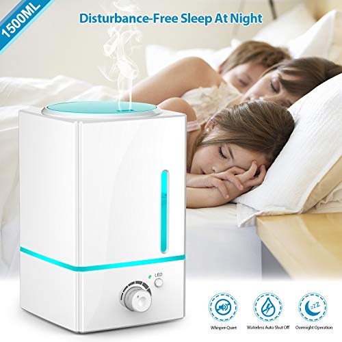 1500Ml Aroma Essential Oil Diffuser Large - Exqline Diffuser For Essential Oils Large Room Large Aromatherapy Diffuser Large Room Diffuser Humidifier Unique Diffusers For Essential Oils(White) #TOP4