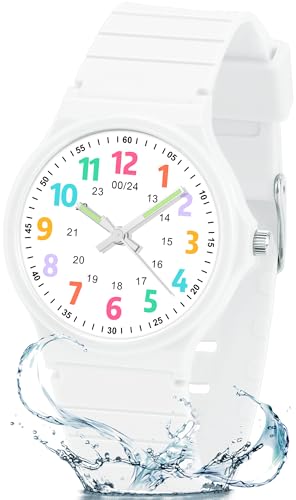 Image of Juboos Kids Watch Analog for Boys Girls Toddler, 3ATM Waterproof Wirstwatch Learning Time and Easy to Read