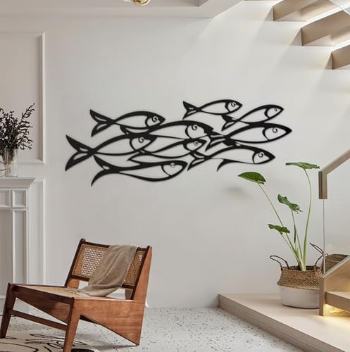 Art mural en métal minimaliste moderne, œuvre sculptée de 135 cm - 6