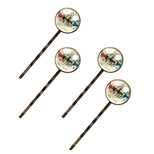 Épingles à cheveux cerf de Noël pour coiffure de fête en famille