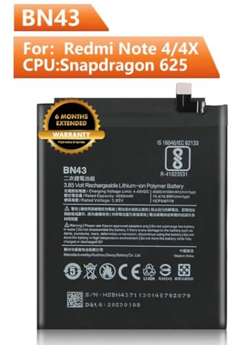 Image of BN43 Battery for Redmi Note 4 Battery with 6 Month Warranty**** (U291)