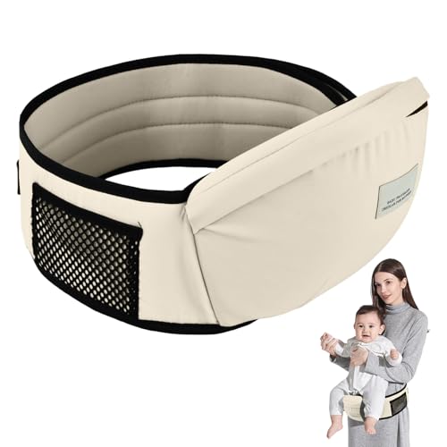 Portador de Bebé Ergonómico, Asiento Cadera Portabebes, Taburete De Cintura con Bolsillo Lateral de Malla, Hipseat Baby Carrier para Bebés de 0-36 Meses, Recién Nacidos y Niños Pequeños, Beige Portador de Bebé Ergonómico, Asiento Cadera Portabebes, Taburete De Cintura con Bolsillo Lateral de Malla, Hipseat Baby Carrier para Bebés de 0-36 Meses, Recién Nacidos y Niños Pequeños, Beige