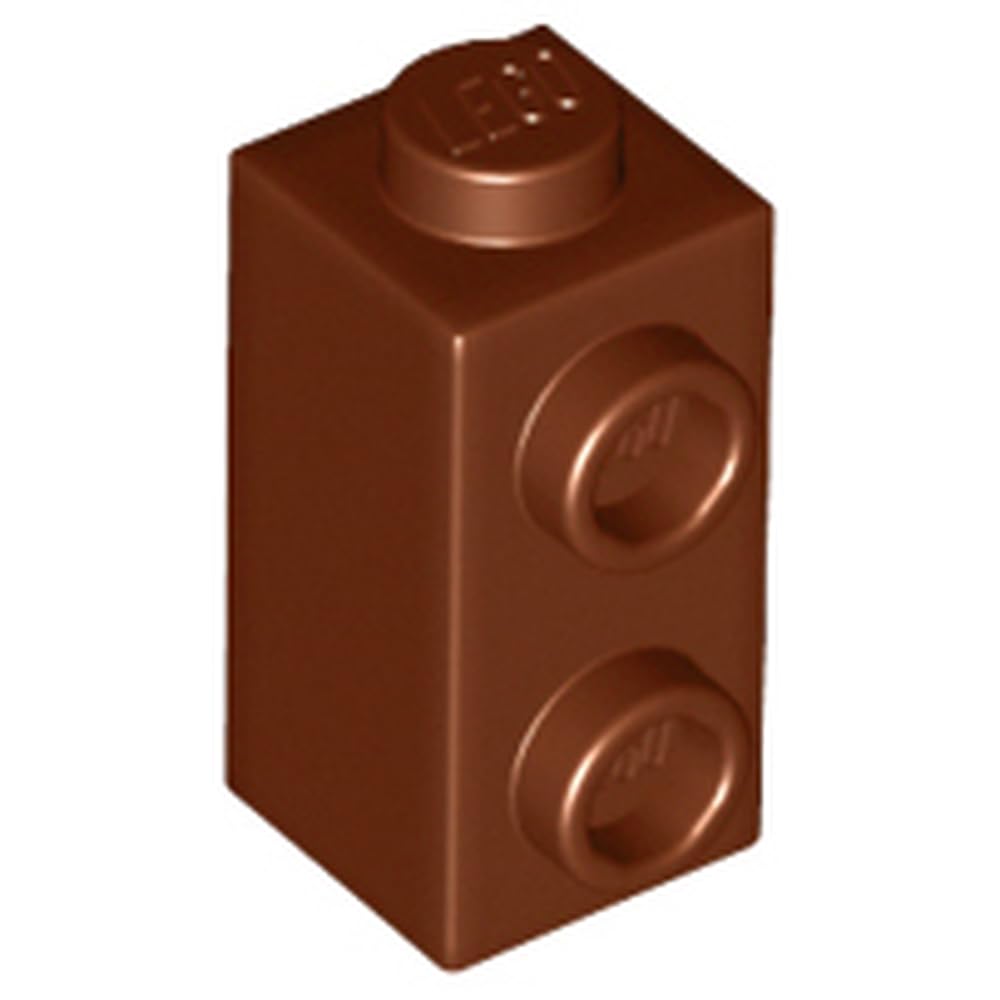 LEGO Brick, Modified 1 x 1 x 1 2/3 with Studs on Side, Part 32952, Choose Your Colour, Part 32952, Choose Your Colour (Reddish Brown, 50, count)