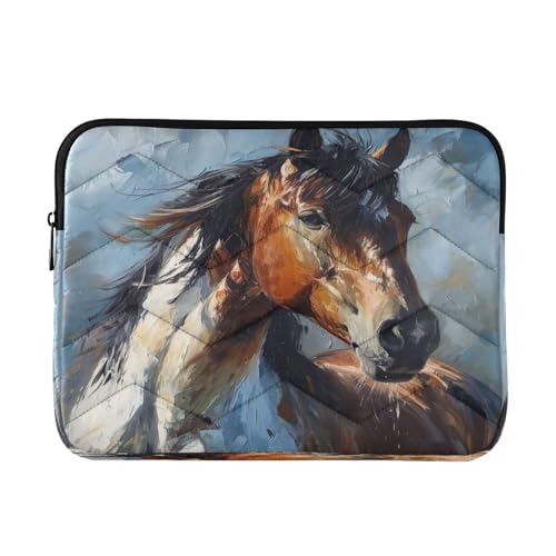 Funda para laptop 13-14 pulg impermeable caballo miniatura 1