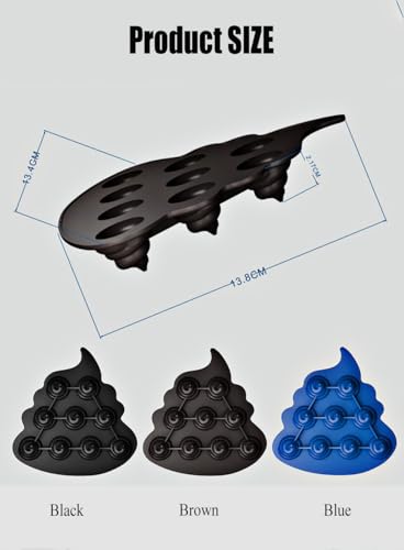 Molde de silicona para cubitos con diseño divertido de caca miniatura 7
