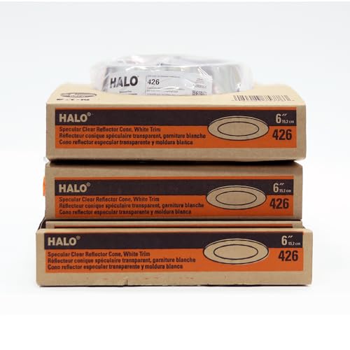 HALO 426, 6" Trim Reflector Cone White with Clear Specular Reflector Cone, Silver - image 3