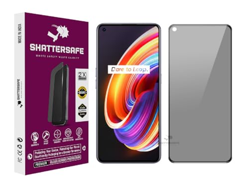 Image of Anti-Spy Privacy Tempered Glass Compatible For Realme X7 Pro 5G [Pack of 1]. 9H Hardness, Anti-Scratch, Edge-to-Edge Protection With Easy Installation Kit & Case Friendly Fit.