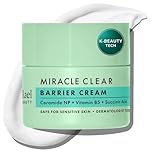 Rael Miracle Clear Face Barrier Cream - Korean Skincare, Oil-Free Moisturiser for Acne Prone Sensitive & Oily Skin, Lightweight, w/Ceramide NP, Vitamin B5 Panthenol, Succinic Acid, Vegan (53ml)
