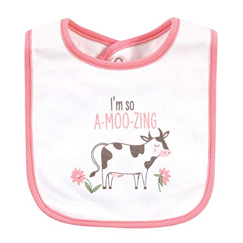 Image of Hudson Baby Unisex Baby Cotton Bibs, Hogs And Kisses, One Size