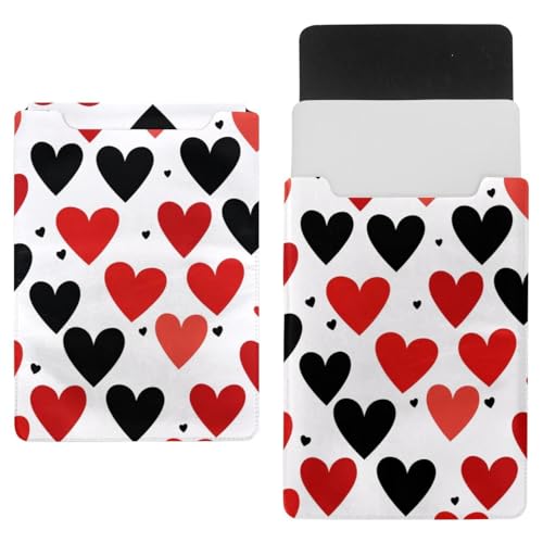 Funda para portátil de 35 x 25,9 cm contra arañazos diseño de corazones