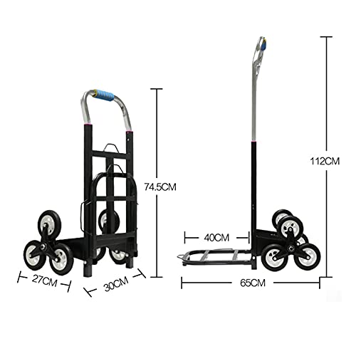 Carretilla plegable portátil de 6 ruedas para escaleras miniatura 4