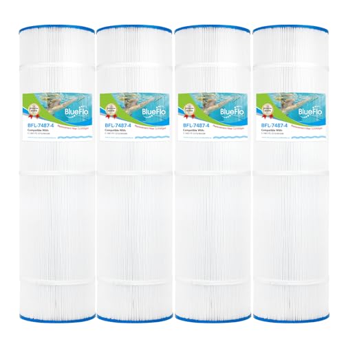 BLUEFLO Pool Filter Cartridge Replaces for Unicel C-7487, Pleatco PA100N, Hayward C4000, C4020, C4000S, Filbur FC-1270, Hayward CX870RE, CX870-XRE, 4 Pack