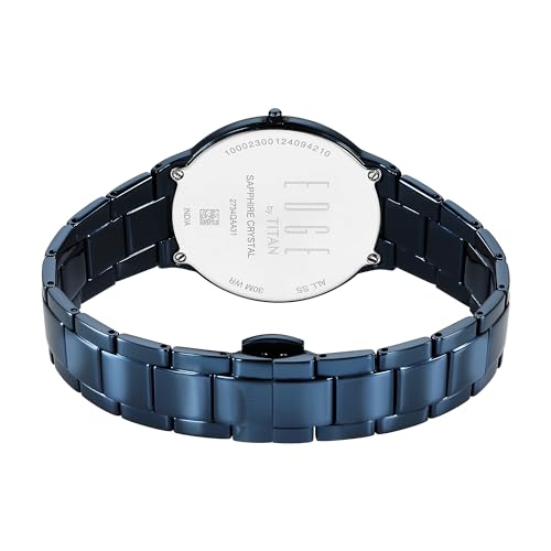 Image of EDGE Titan Metal Ladies Allure Quartz Analog Rich Mother of Pearl Dial Stainless Steel Strap Watch for Women-2734QM01