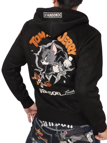 [バンソン] コラボ ボンディング パーカー TJV-2535 起毛 裏ファー ブラック L