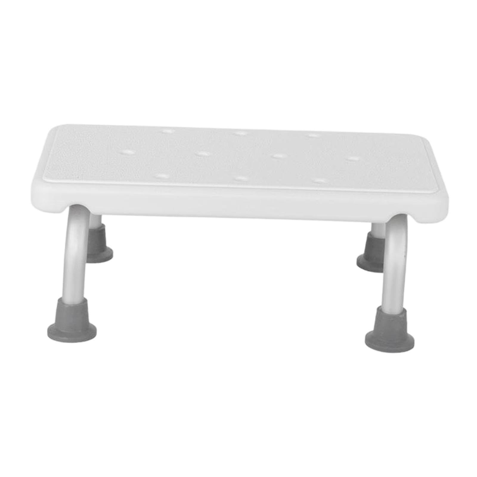 Duschhocker Aluminium Badezimmerhocker Rutschfester Badhocker Duschstuhl mit Ergonomischer Sitzfläche Und Anti-rutsch-füßen für Senioren Damen