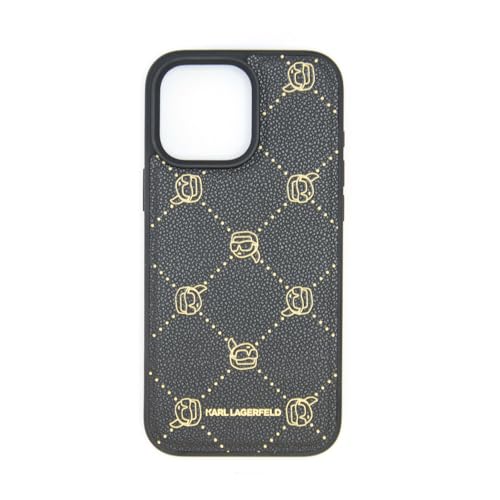 Karl Lagerfeld Étui de Protection arrière Compatible avec iPhone 16 Pro Max - Compatible avec Magsafe K. Heads - Noir