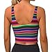 Colorful Mexican Stripes Print Lightweight Trendy Women Sports Vest Yoga Workout Running Vests All Seasons