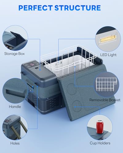 Portable Car Refrigerator Freezer Dual Zone