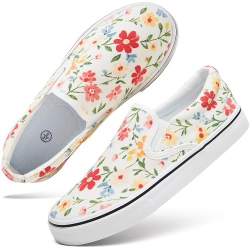Image of Women's Canvas Slip On Sneakers Non Slip Loafers