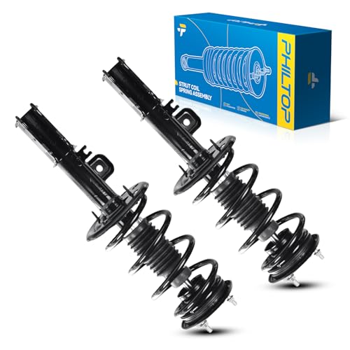 Image of PHILTOP Struts Shock Absorber Assembly Fits Taurus 2013 2014 2015 2016 2017, Complete Suspension SAA717, Struts with Coil Spring Assemblies 172653 172654 2 PACKS