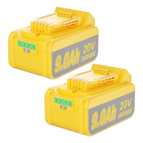 Image of 2Pack Replacement for Dewalt 20V Max Battery Compatible with Dewalt 20 Volt Battery DCB200 DCB201 DCB203 DCB204 DCB206 DCB207 DCB209 Cordless Power Tools