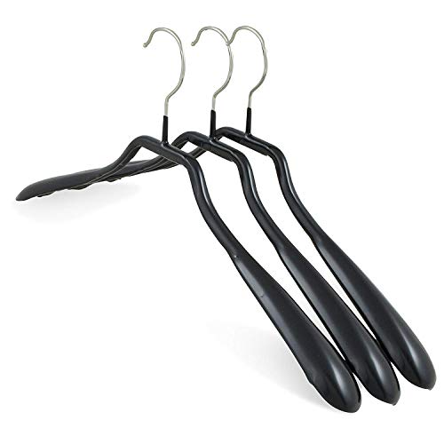 famy.Shop Kleiderbügel aus Metall, 5/10 Stück, rutschfeste Oberfläche, für Jacken/Mäntel, 46cm XXL Länge (10) Cover
