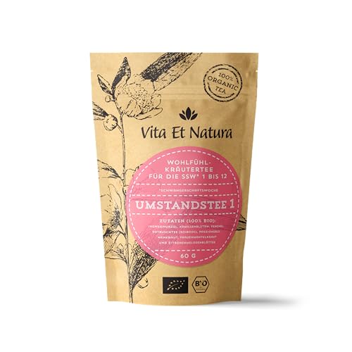Vita Et Natura® BIO Umstandstee 1 - Schwangerschaftstee für die 1. bis 12. SSW - 100% biologisch - Geeignet für den 1. Schwangerschaftstrimester - von Hebammen empfohlen