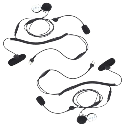 Pdflie �w�����b�g�L�b�g �C���[�s�[�X �I�[�g�o�C �N���[�Y �t���n�[�t�t�F�C�X �w�b�h�Z�b�g Midland gxt1000 ���W�I�g�����V�[�o�[�p (2�p�b�N�A�L���A�u���b�N)