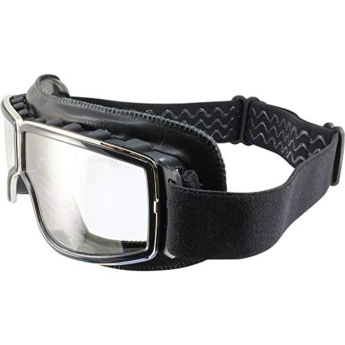 Birdz Condor Black Sport Padded Motorcycle Riding Goggle with Clear Lens