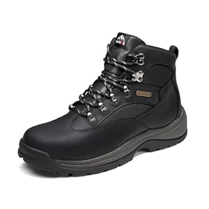 NORTIV 8 Steel Toe Work Boots for Men Waterproof Slip Resistant Safety Construction Boots