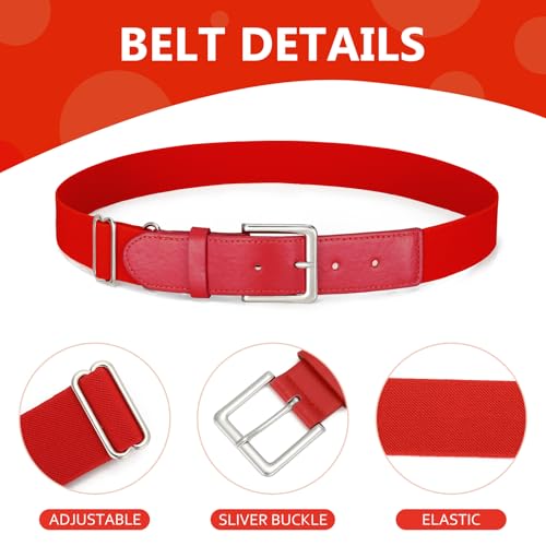 VONMELLI Baseball Socks and Belt Combo Elastic Softball Belt and Socks Adjustable Waist Belt for Boys Youth Adult3